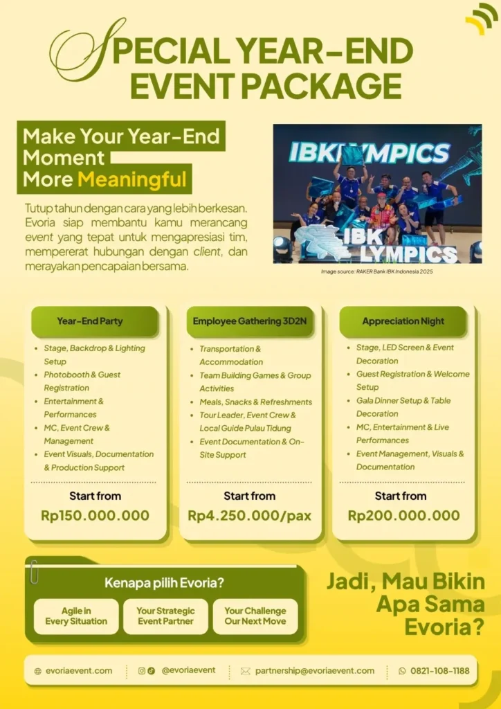 corporate event package year end